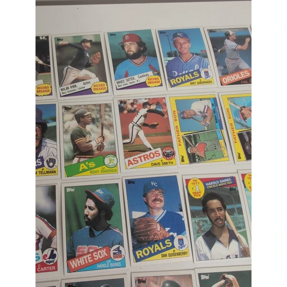 Mixed Lot Of 81 Gradable Baseball Cards 1985 Topps Superstars Nolan Ryan More!